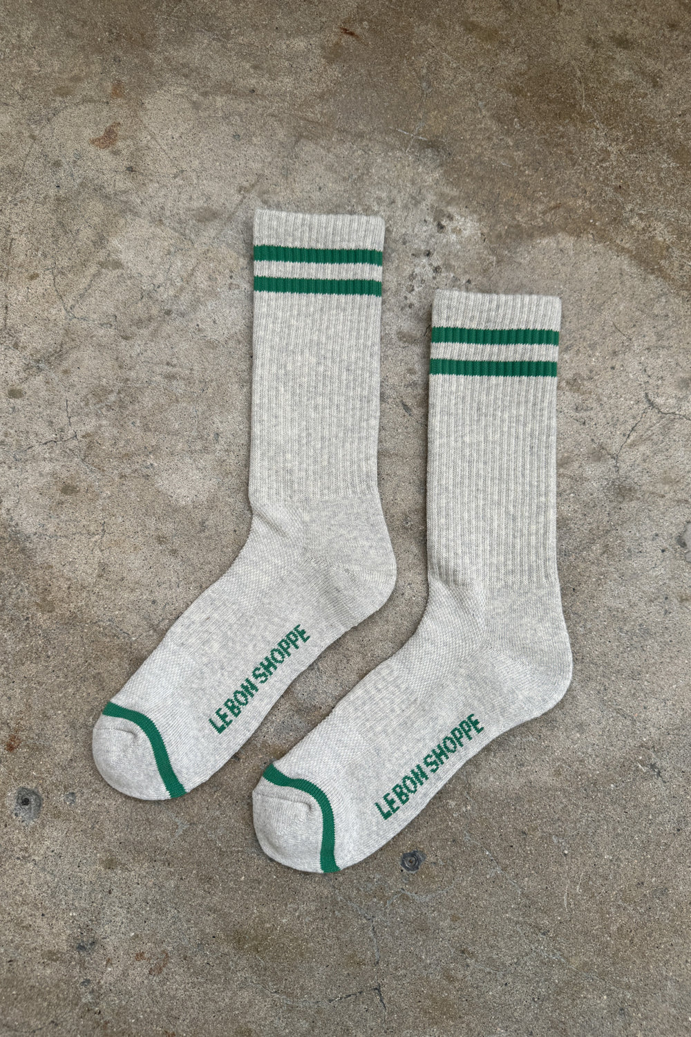 Extended Boyfriend Socks Light Grey