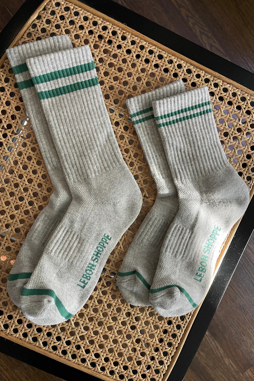 Extended Boyfriend Socks Light Grey
