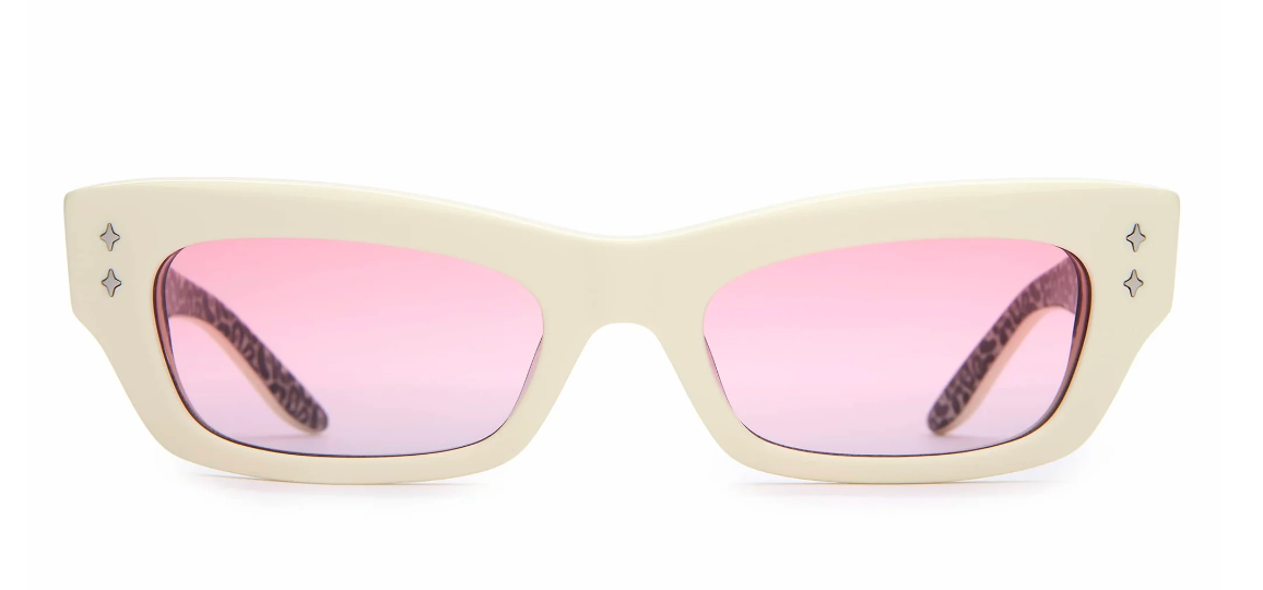 The Glam Rodeo - Cream Leopard Bio/ Vintage Pink Lens
