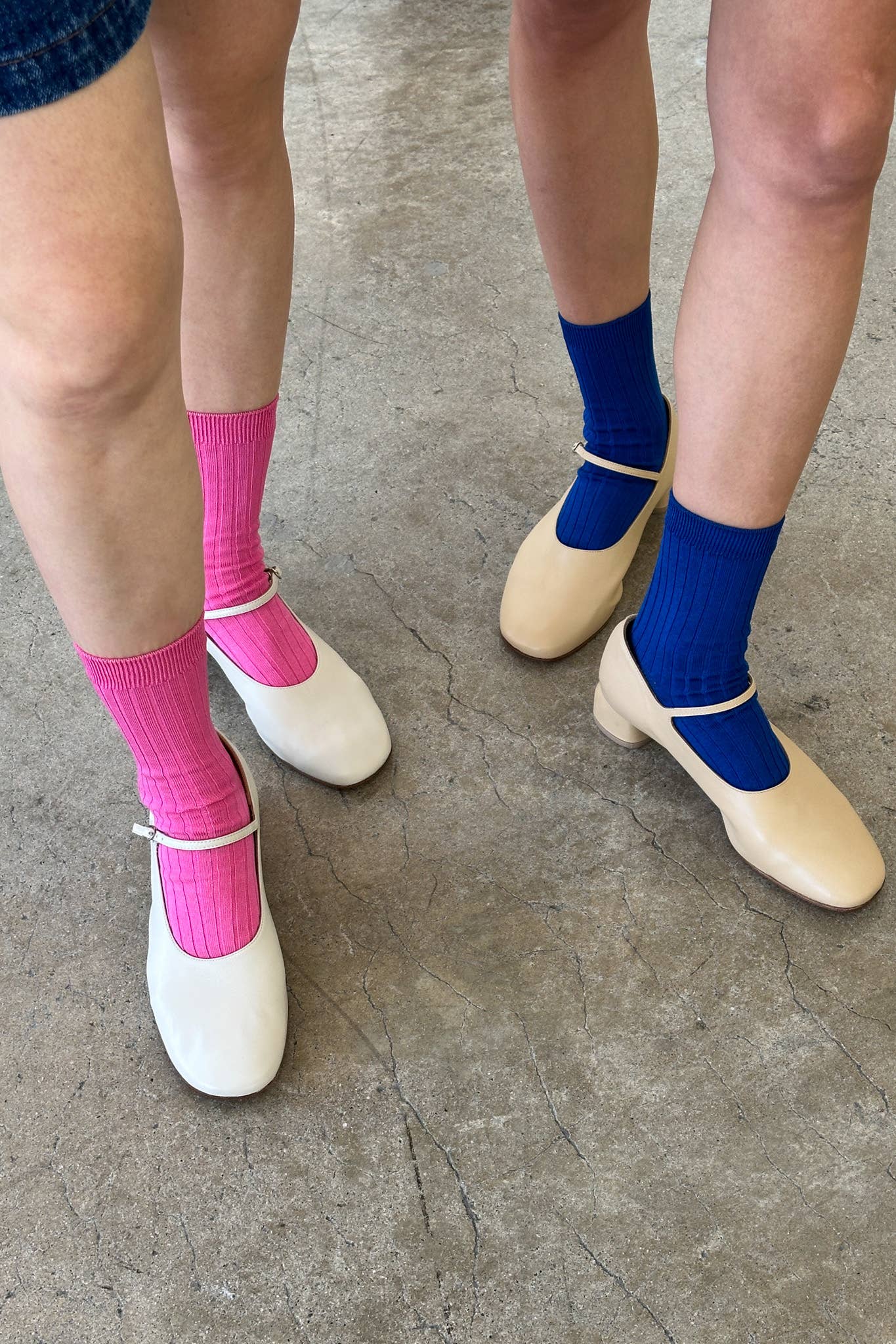 Her Socks - Mercerized Combed Cotton Rib: Cobalt