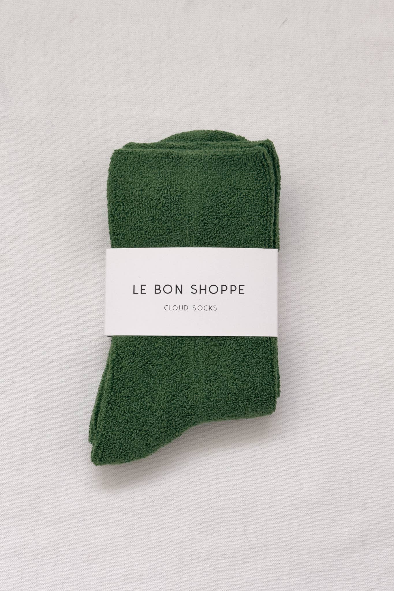 Cloud Socks: Green Olive