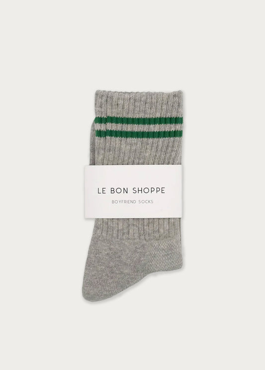 Boyfriend Socks - Light Grey