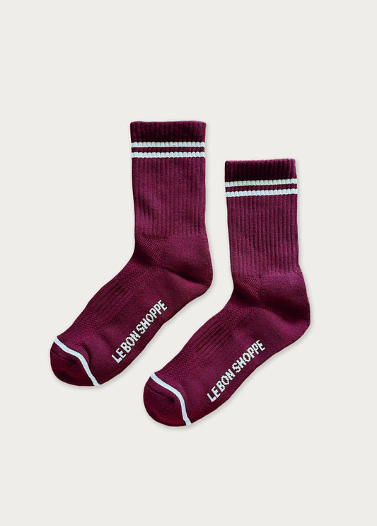 Boyfriend Socks: Maroon